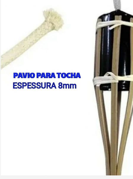 PAVIO PARA TOCHA 8mm - 5 unidades