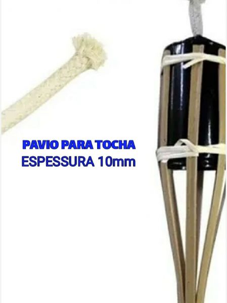 Pavio para tocha espessura 10mm
